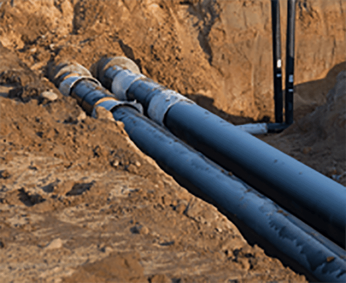 Water pipes underground