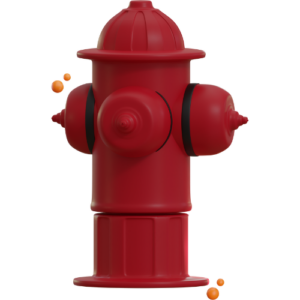 3D Red Fire Hydrant