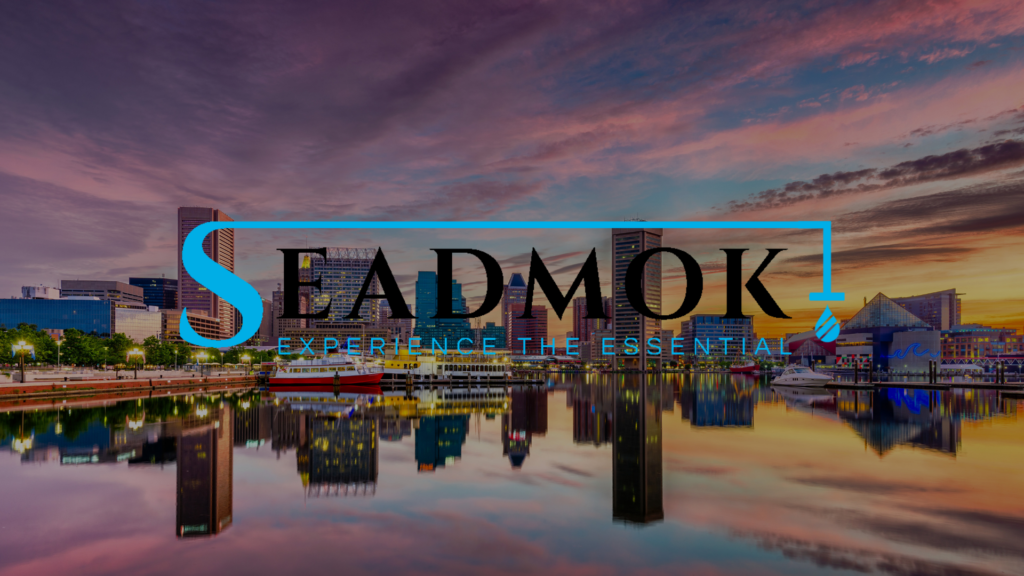 Seadmok Logo and Baltimore Skyline